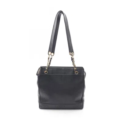 Pre-owned Chanel Leather Tote Bag () In Black