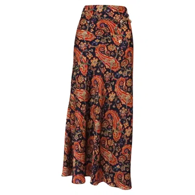 Rabanne Jupe Printed Satin Maxi Skirt In Multicolor Polyester In Multi