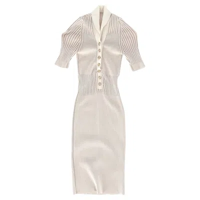 Jacquemus La Robe Polo Mini Dress In Beige Viscose In Neutral