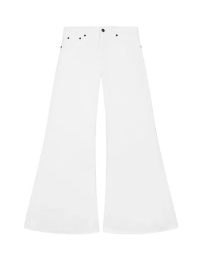 Dondup Wide Leg Jeans With Classic Five-pocket In White