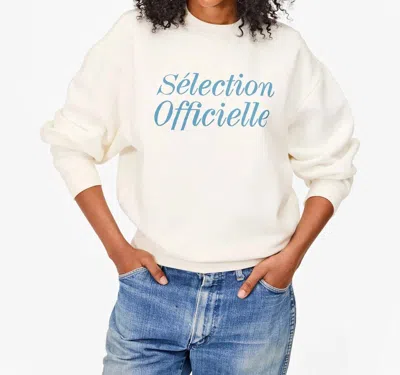 Clare V Oversized Sweatshirt In Oysterbl In Multi
