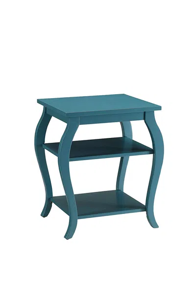 Hivvago Becci End Table, Teal In Blue