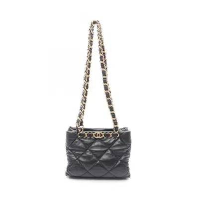 Pre-owned Chanel Leather Tote Bag () In Black