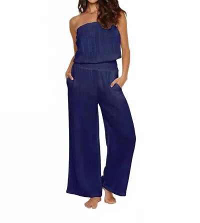 Melissa Odabash Naomy Jumpsuit In Navy In Blue