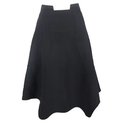 Comme Des Garçons A-line Midi Skirt In Black Polyester In Black