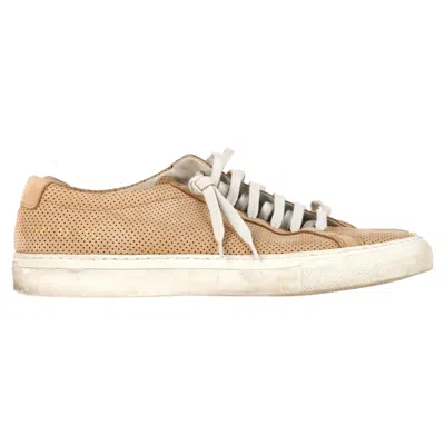 Common Projects Perforated Sneakers In Brown Leather In Brown