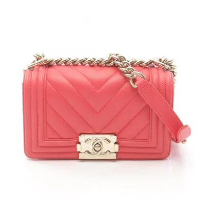 Pre-owned Chanel Leather Shoulder Bag () In Pink