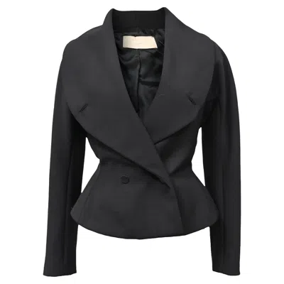Alaïa Double-breasted Jacket In Black Polyester In Multi