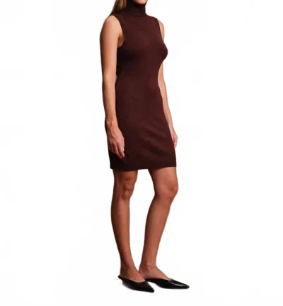 Deluc Richard Turtleneck Dress In Cacao In Animal Print