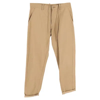 Yohji Yamamoto Y's By  Drawstring Straight-leg Trousers In Brown Cotton In Brown