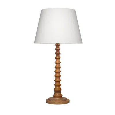 Hivvago Dio 31 Inch Table Lamp, White Slub Drum Shade, Brown Turned Wood Base In Multi