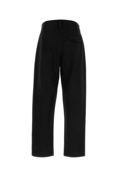 Apc A.p.c. Tailored Black Trousers With Pleated Front And Relaxed Fit In Black