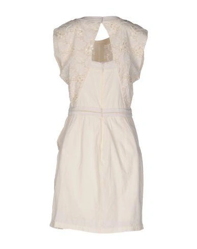 Shop Intropia Short Dress In Ivory