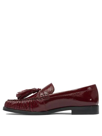 Alohas Marietta Leather Loafers In Burgundy