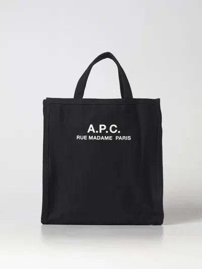 Apc Récupération Canvas Shopping Bag In Black
