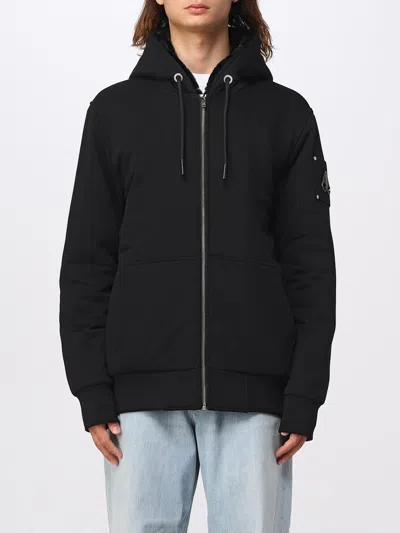 Moose Knuckles Classic Bunny Zip-up Hoodie In Black
