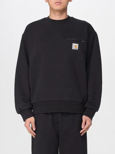 Carhartt Detroit Cotton Blend Sweatshirt In Black