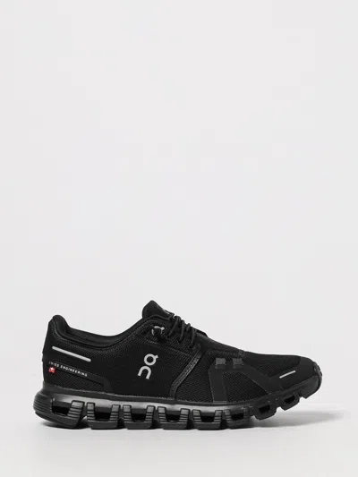 On Womens Cloud 6 Mesh Low-top Trainers Black Black F In Black