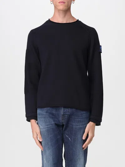Premiata Ribbed Crewneck Long Sleeve Knit Sweater In Black