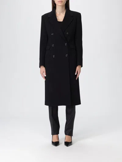 Tagliatore Double-breasted Jacket With Structured Shoulders And Flap Pockets In Black