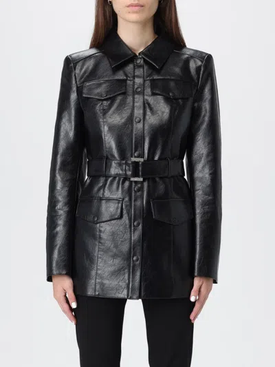 Patrizia Pepe Black Jacket Frontal Buttons Closure In Black