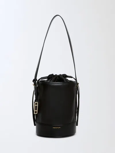 Fabiana Filippi Drawstring Bucket Bag In Black