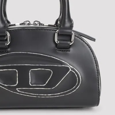 Diesel 1dr Dome-leather Bowling Bag In Black