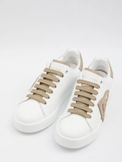 Dolce & Gabbana Port.light Strobel Sneakers In White