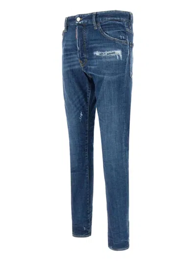 Dsquared2 Medium Perfecto Wash Cool Guy Jeans In Faded Blue In Multi