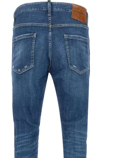 Dsquared2 Medium Perfecto Wash Cool Guy Jeans In Faded Blue In Multi