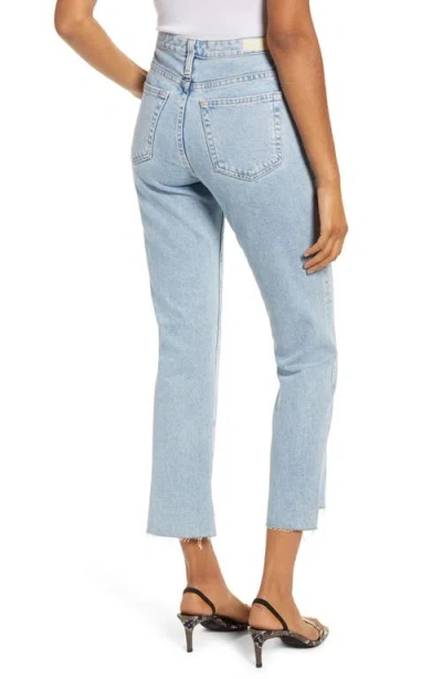 Ag The Isabelle High Waist Step Hem Ankle Jeans In Blue