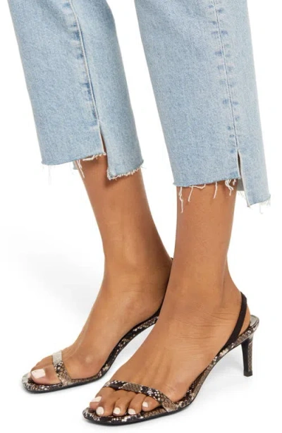 Ag The Isabelle High Waist Step Hem Ankle Jeans In Blue
