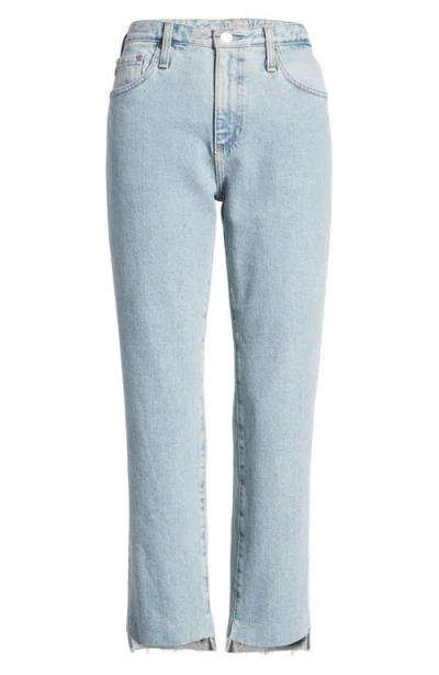 Ag The Isabelle High Waist Step Hem Ankle Jeans In Blue