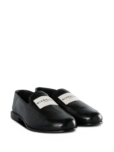 Givenchy Glossy Round Toe Loafers In Black