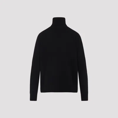 Givenchy Turtleneck Logo Wool-cashmere Sweater In Black