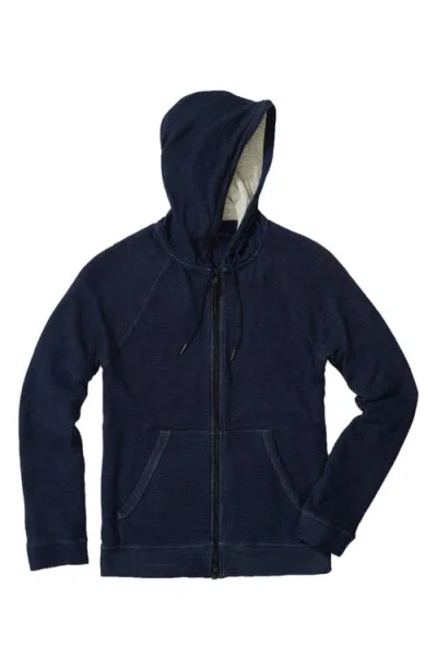 John Varvatos Cotton Blend Hoodie In Blue