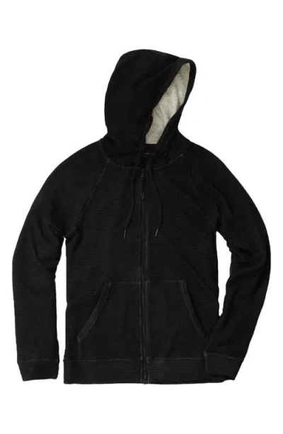 John Varvatos Cotton Blend Hoodie In Black