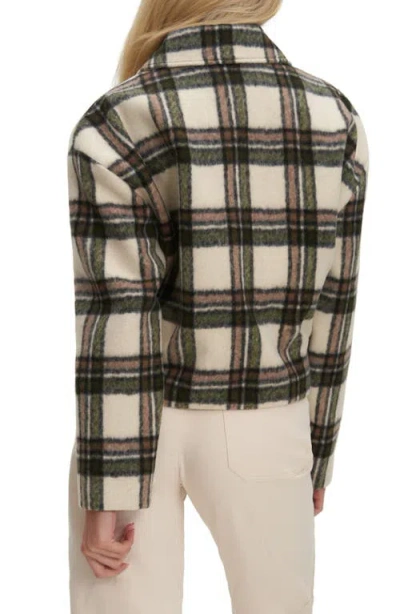 Noize Plaid Crop Shacket In Multi