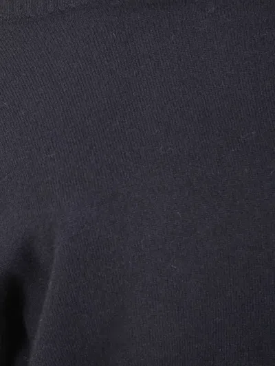 Uma Wang Asymmetric Long Sleeve Turtleneck Knit Top In Blue