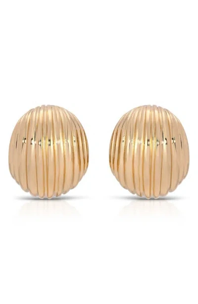 Ettika Textured Half Hoop Earrings In Gold