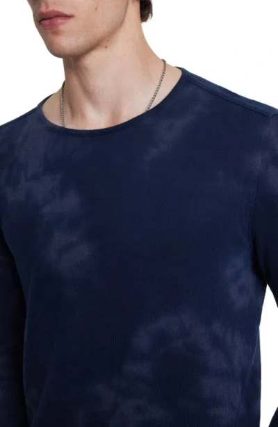 John Varvatos Bristols Long Sleeve Pima Cotton T-shirt In Blue