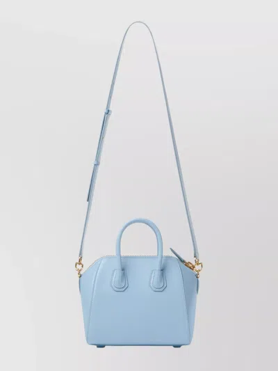 Givenchy Antigona Mini Top-handle Bag In Patent Leather In Blue