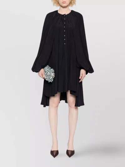 Lanvin Women Short Pleated Dress In Black