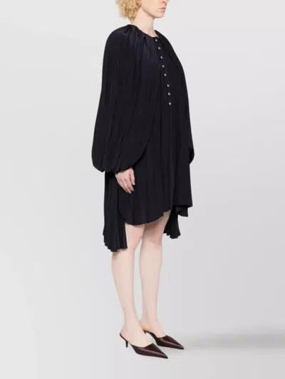 Lanvin Women Short Pleated Dress In Black