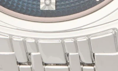 Perry Ellis Slim Diamond Bracelet Watch, 41mm In Blue