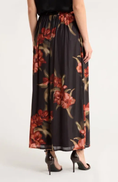 Dr2 By Daniel Rainn Mesh Maxi Skirt In Black