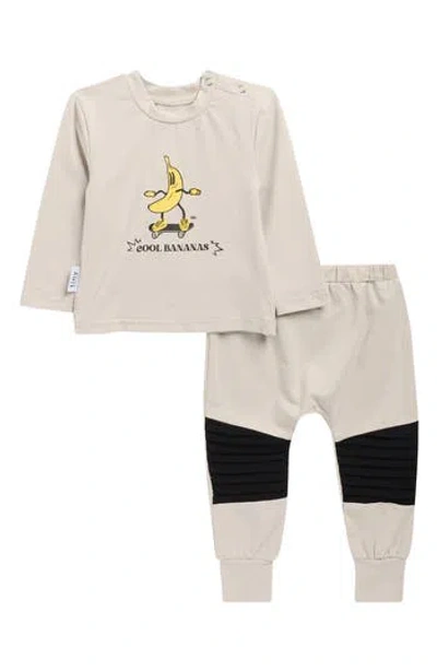 Tiny By Tiny Tribe Cool Banana Pullover & Sweatpants Set In Brown