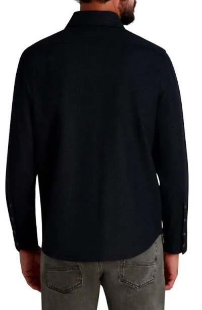 Karl Lagerfeld Paris Plaid Ponte Shirtjacket In Blue