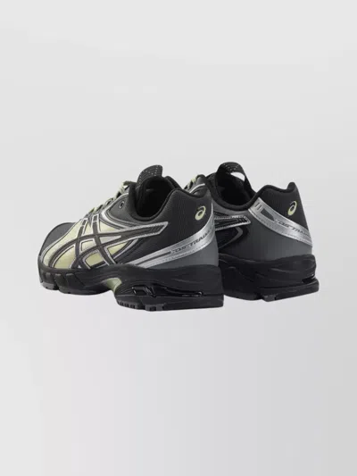 Asics Rounded Toe Sneakers With Grooved Sole And Sleek Finish In Gray