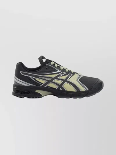 Asics Rounded Toe Sneakers With Grooved Sole And Sleek Finish In Gray